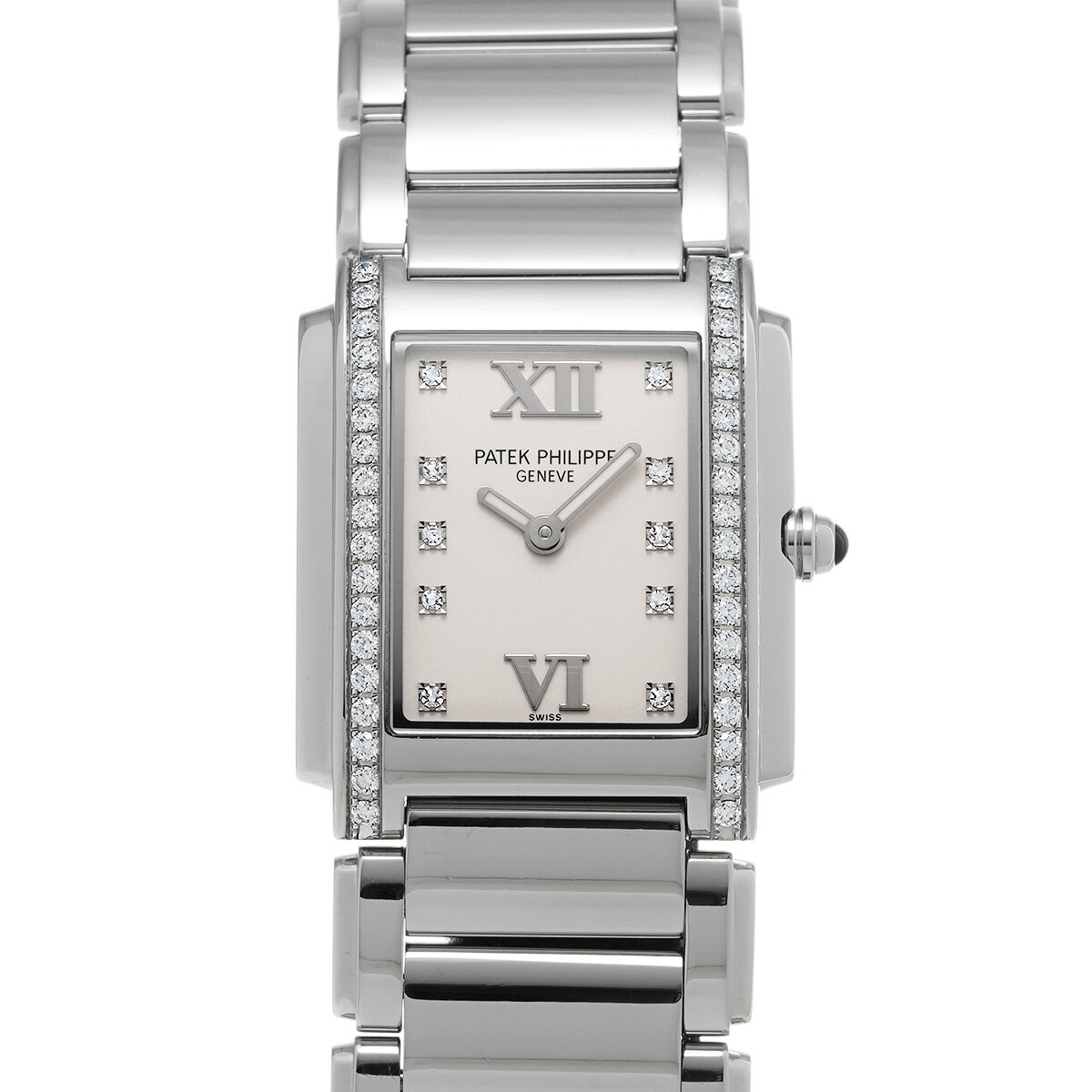【最大3万円クーポン】パテック フィリップ PATEK PHILIPPE トゥエンティ-4 4910/10A-011 シルバー/ダイヤモンド レディース 腕時計 パテック フィリップ 時計 高級腕時計 ブランド 【ローン60回払い無金利】【中古】