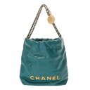 シャネル CHANEL ミニ ハンドバッグ CHANEL22 グリーン AS3980 シャイニーカーフスキン レディース ハンドバッグ chanel シャネル ...