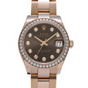 ロレックス ROLEX デイトジャスト 31 278285RBR ランダムシリアル チョコレートブラウン/ダイヤモンド ユニセックス 腕時計 ロレックス 時計 ...