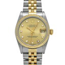 ロレックス ROLEX デイトジャスト 68273G N番(1992年頃製造) シャンパン/ダイヤモンド ユニセックス 腕時計 ロレックス 時計 高級腕時計 ブ...