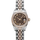 【〜5/3 最大3万円クーポン】ロレックス ROLEX デイトジャスト 179171 ランダムシリアル チョコレートブラウン/ダイヤモンド レディース 腕時計 ...