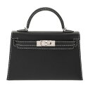 【5/1 最大3万円クーポン&P2倍】エルメス HERMES ミニケリー2 SPオーダー 2WAY ブラック ヴォーエプソン レディース ハンドバッグ エルメス...