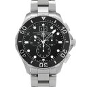 タグ ホイヤー TAG HEUER アクアレーサー クォーツ クロノグラフ ワンピース CAN1012.BA0821 ブラック メンズ 腕時計 タグ ホイヤー 時計 高級腕時計 ブランド 【ローン36回払い無金利】【中古】