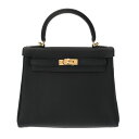 【〜7/11 最大3万円クーポン】エルメス HERMES ケリー 25 内縫い 2WAY ブラック トゴ レディース ハンドバッグ エルメス バッグ バック ブ...
