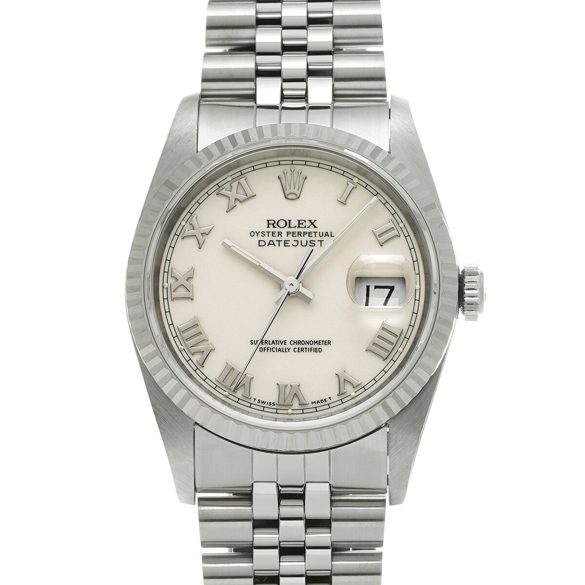 ロレックス ROLEX デイトジャスト 16234 L番(1990年製造) アイボリー メンズ 腕時計 ロレックス 時計 高級腕時計 ブランド 【ローン36回払い無金利】【中古】