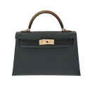 エルメス HERMES ミニケリー2 トリコロール 2WAY グリミスティ/ブラック/アルザン/パーマブラス金具 ヴォーエプソン レディース ハンドバッグ エル...