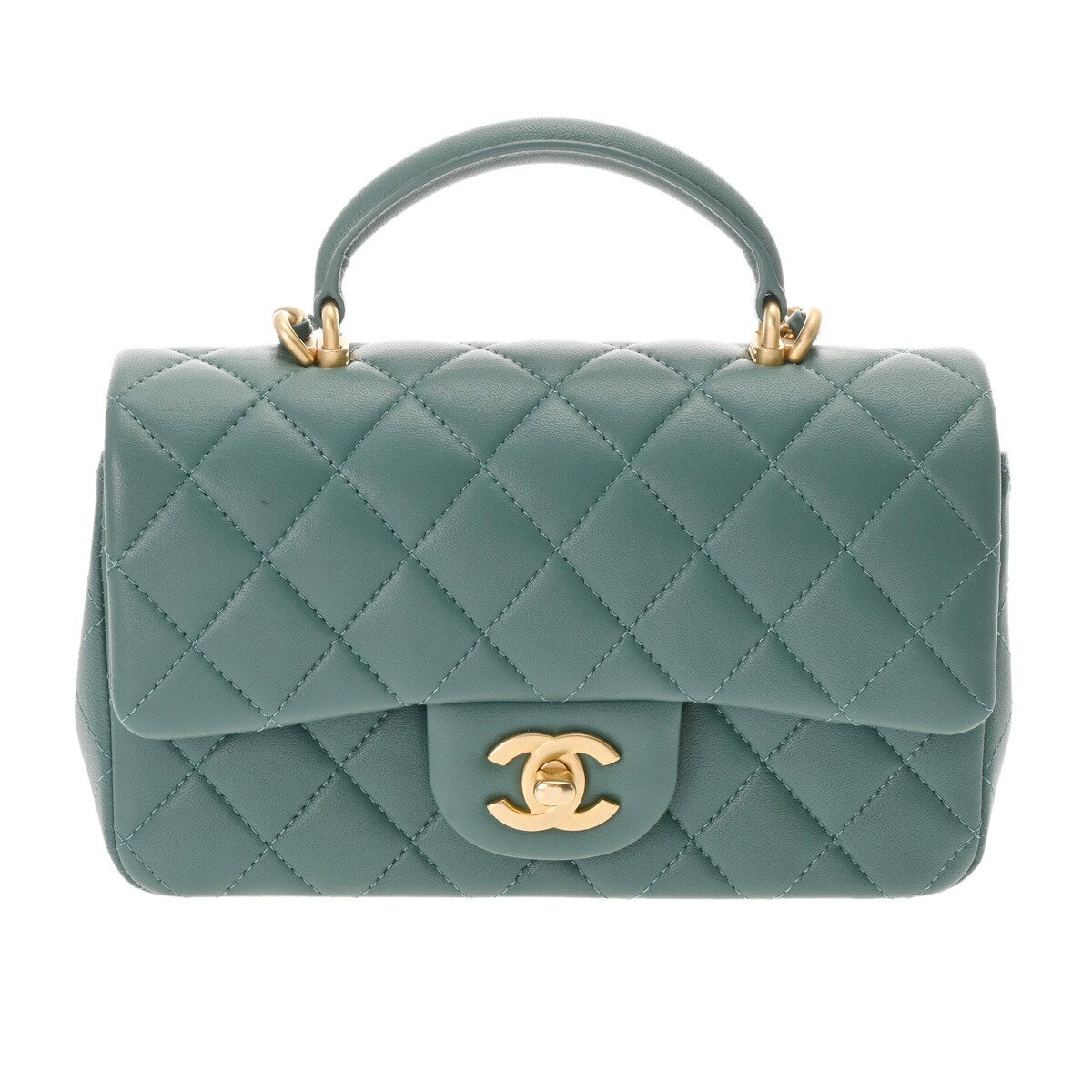 上品な存在感【CHANEL】 ハンドバッグ チェーン グリーン 楽天市場】シャネル マトラッセ(カラーグリーン)(レディース