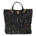 【〜7/11 最大3万円クーポン】シャネル CHANEL マキシショッピングバッグ デニム ブラック/ゴールド金具 AS3128 プリントデニム レディース ト...