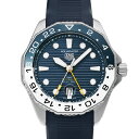 【7/1 ポイント2倍】タグ ホイヤー TAG HEUER アクアレーサー プロフェッショナル 300 キャリバー7 GMT WBP2010.FT6198 ブルー メンズ 腕時計 タグ ホイヤー 時計 高級腕時計 ブランド 【ローン36回払い無金利】【中古】