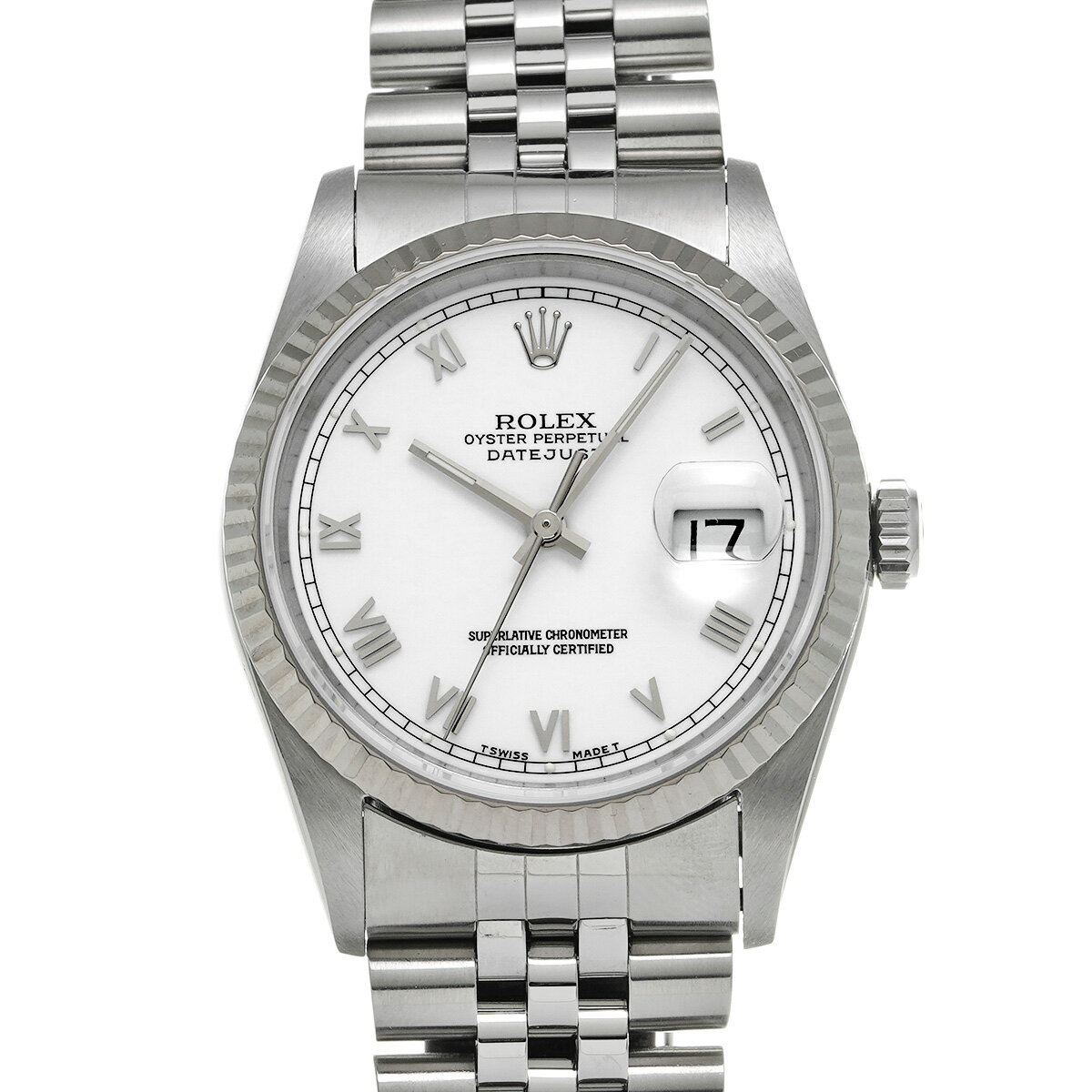 ロレックス ROLEX デイトジャスト 16234 W番(1995年頃製造) ホワイト メンズ 腕時計 ロレックス 時計 高級腕時計 ブランド 【ローン60回払い無金利】【中古】