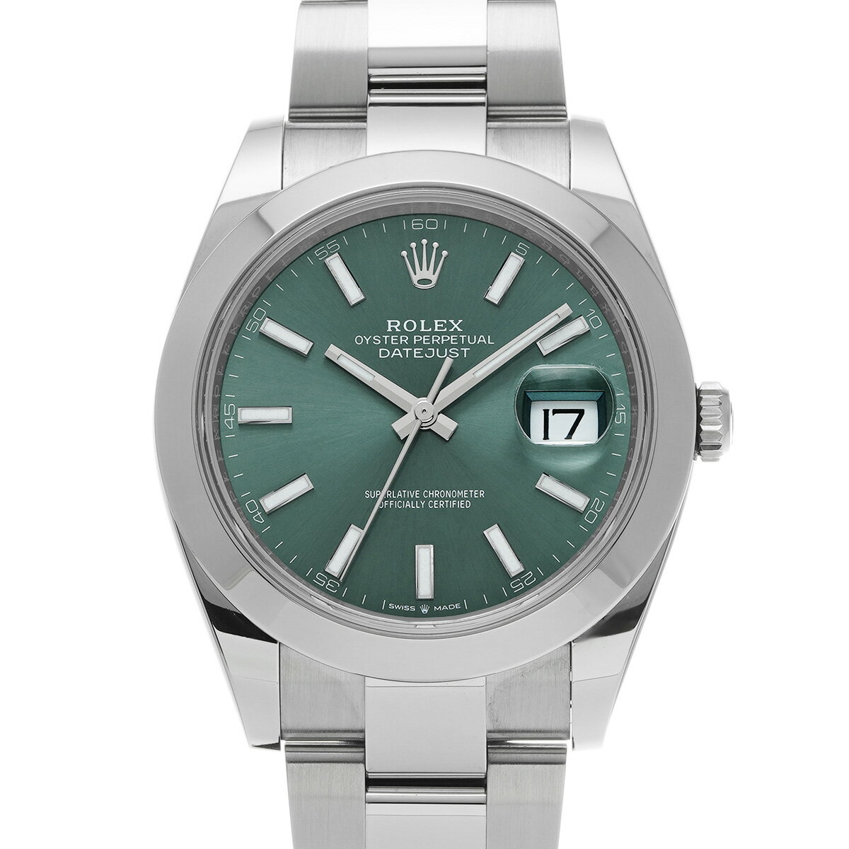 ロレックス ROLEX デイトジャスト 41 126300 ランダムシリアル ミントグリーン メンズ 腕時計 ロレックス 時計 高級腕時計 ブランド 【ローン60回払い無金利】【中古】