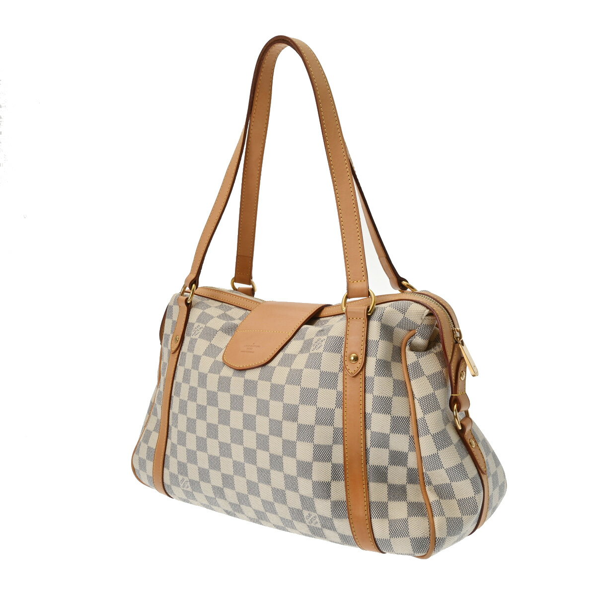 【〜6/27 最大3万円クーポン】ルイ ヴィトン LOUIS VUITTON ダミエアズール ストレーザ PM ホワイト M51186 ダミエキャンバス レディース ショルダーバッグ ヴィトンバッグ バック ブランド 【ローン36回払い無金利】【中古】