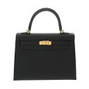 【〜7/11 最大3万円クーポン】エルメス HERMES ケリー25 外縫い ブラック ヴォーエプソン レディース 2WAYバッグ エルメス バッグ バック ブ...