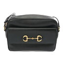 【〜7/11 最大3万円クーポン】グッチ GUCCI ホースビット1955 スモールショルダーバッグ ブラック 645454 レザー レディース ショルダーバッ...