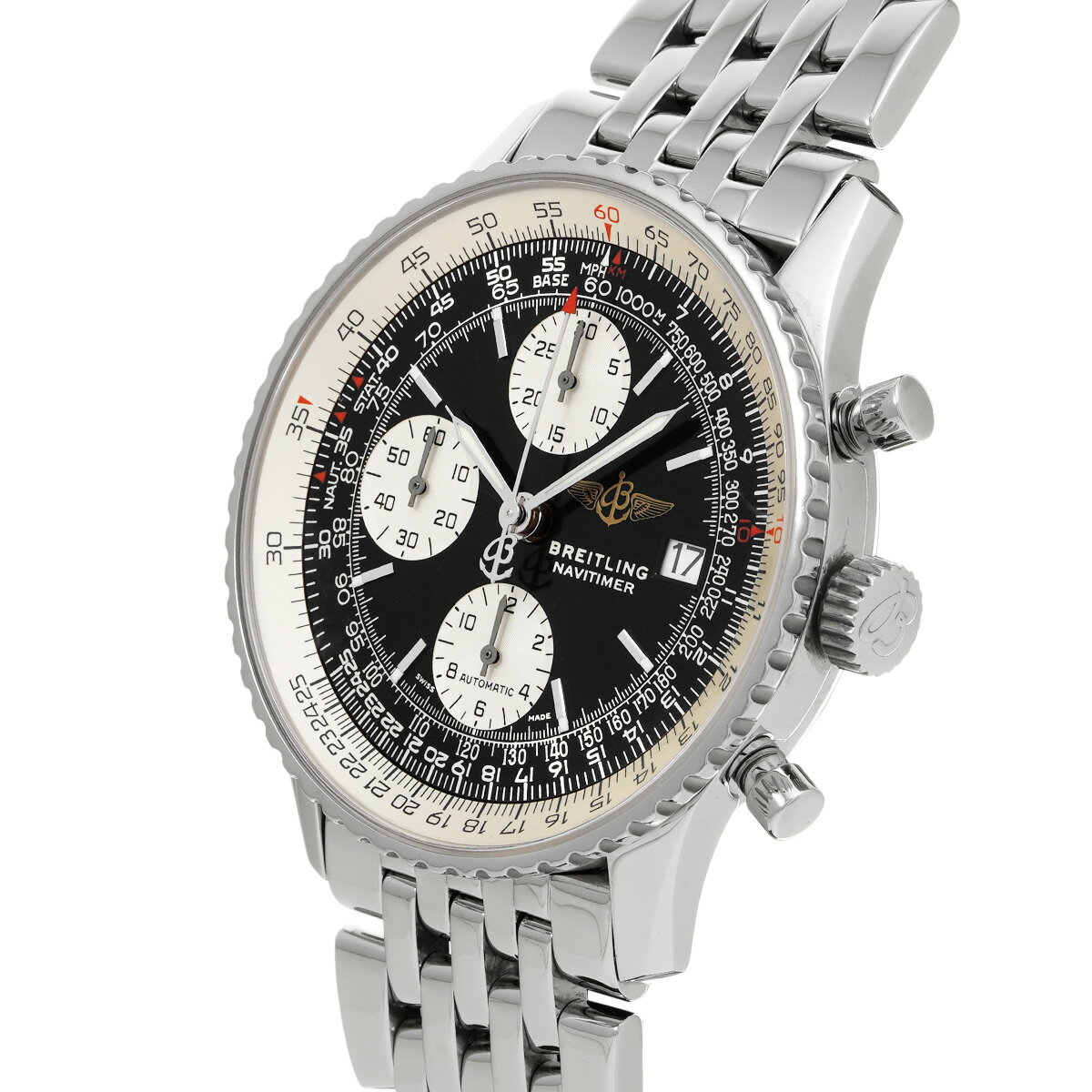 【〜7/11 最大3万円クーポン】ブライトリング BREITLING オールド ナビタイマー A142B02NP ブラック/シルバー メンズ 腕時計 ブライトリング 時計 高級腕時計 ブランド 【ローン36回払い無金利】【中古】