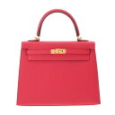 【〜7/11 最大3万円クーポン】エルメス HERMES ケリー25 外縫い ローズエクストリーム ヴォーエプソン レディース 2WAYバッグ エルメス バッグ...