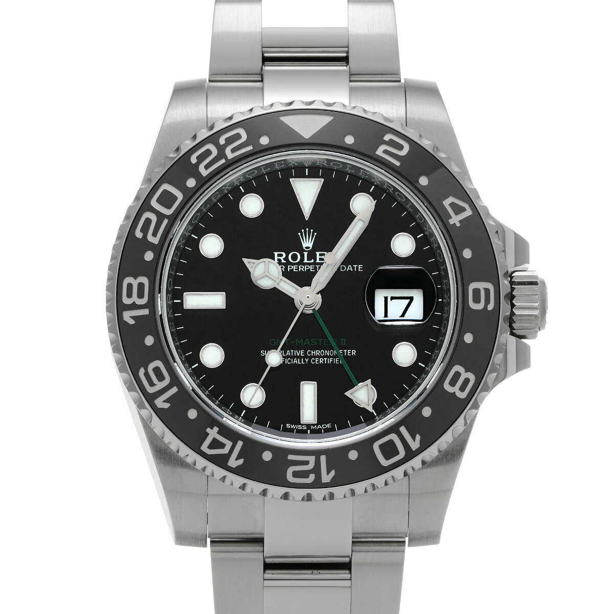 【〜7/11 最大3万円クーポン】ロレックス ROLEX GMTマスターII 116710LN ランダムシリアル ブラック メンズ 腕時計 ロレックス 時計 高級腕時計 ブランド 【ローン36回払い無金利】【中古】