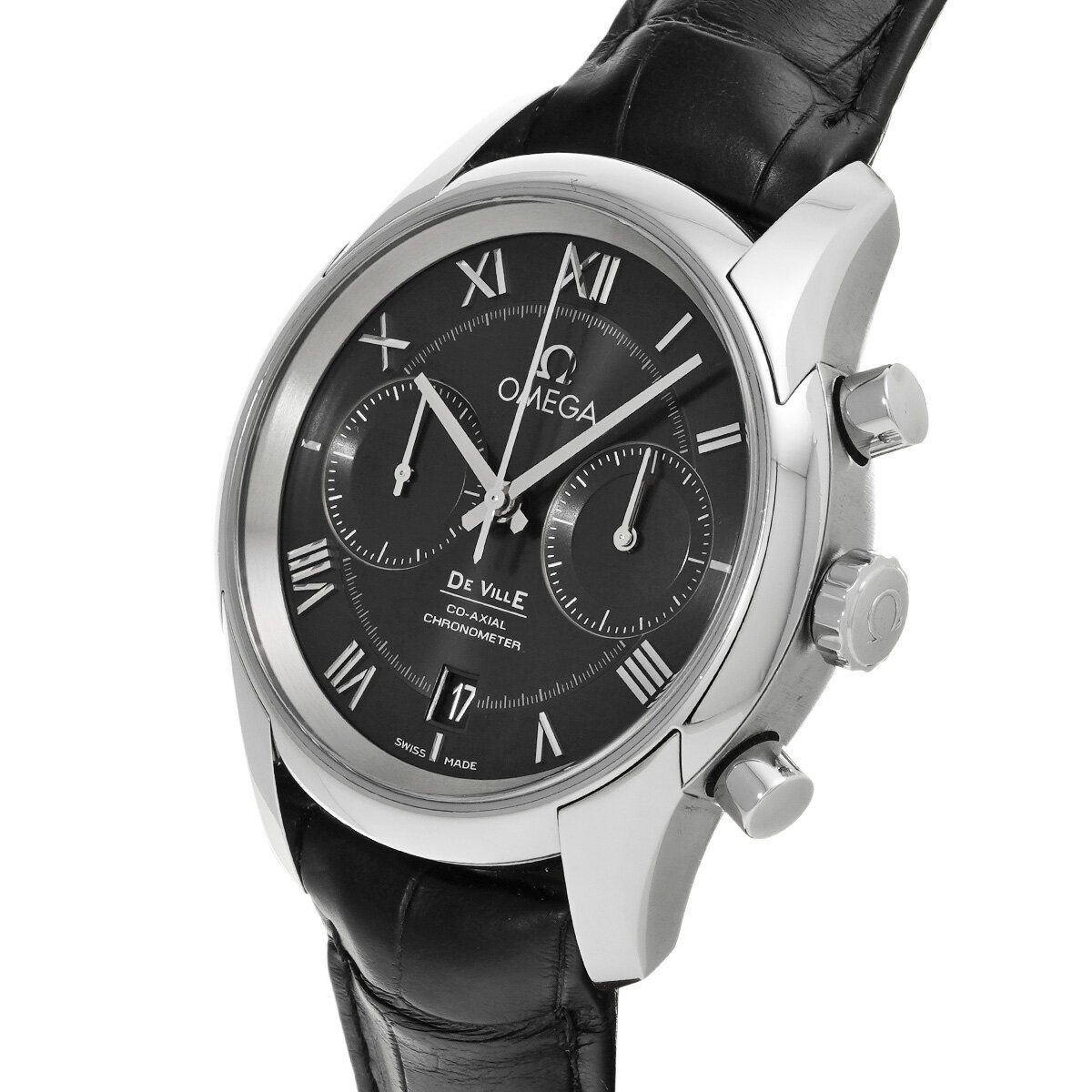 オメガ OMEGA デ・ヴィル アワービジョン コーアクシャル クロノグラフ 431.13.42.51.01.001 ブラック メンズ 腕時計 オメガ 時計 高級腕時計 ブランド 【ローン36回払い無金利】【中古】