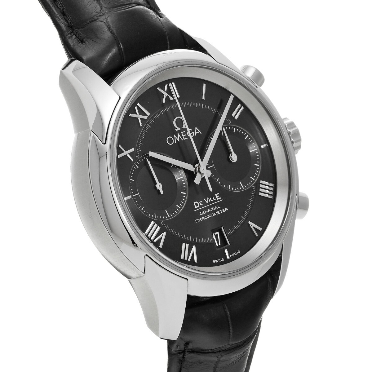 オメガ OMEGA デ・ヴィル アワービジョン コーアクシャル クロノグラフ 431.13.42.51.01.001 ブラック メンズ 腕時計 オメガ 時計 高級腕時計 ブランド 【ローン36回払い無金利】【中古】