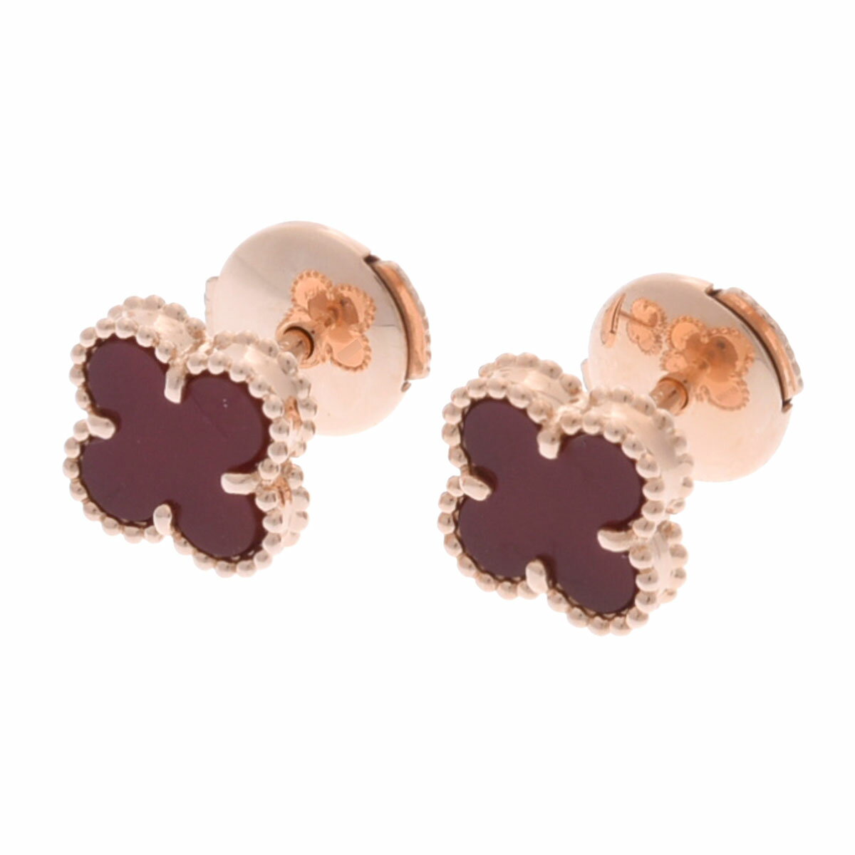 ヴァン クリーフ&アーペル Van Cleef & Arpels スウィートアルハンブラ ピアス　PG　カーネリアン VCARN6BO00 K18ピンクゴールド PG カーネリアン レディース ピアス ヴァン クリーフ&アーペル 【ローン36回払い無金利】【中古】のサムネイル