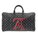 【〜6/27 最大3万円クーポン】ルイ ヴィトン LOUIS VUITTON モノグラムインク アップサイドダウン キーポルバンドリエール 50 ネイビー系 M43684 モノグラムキャンバス レディース ボストンバッグ ヴィトンバッグ バック ブランド 【ローン36回払い無金利】【未使用】(4)