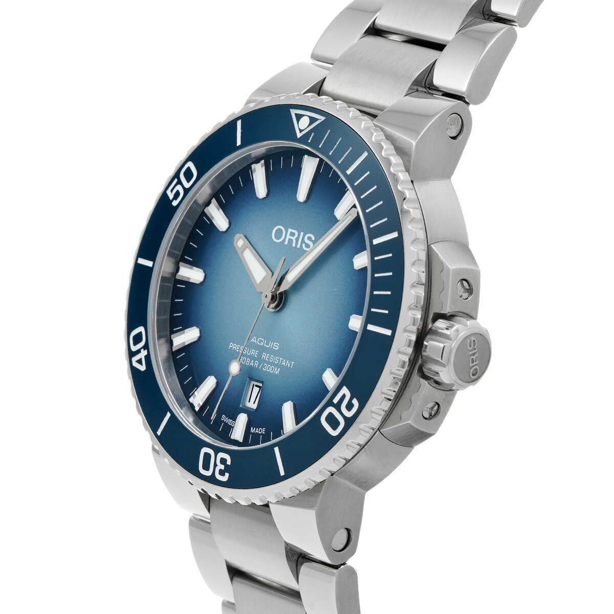 オリス ORIS アクイス デイト レイクバイカル リミテッドエディション 01 733 7730 4175 ブルー メンズ 腕時計 オリス 時計 高級腕時計 ブランド 【ローン36回払い無金利】【中古】