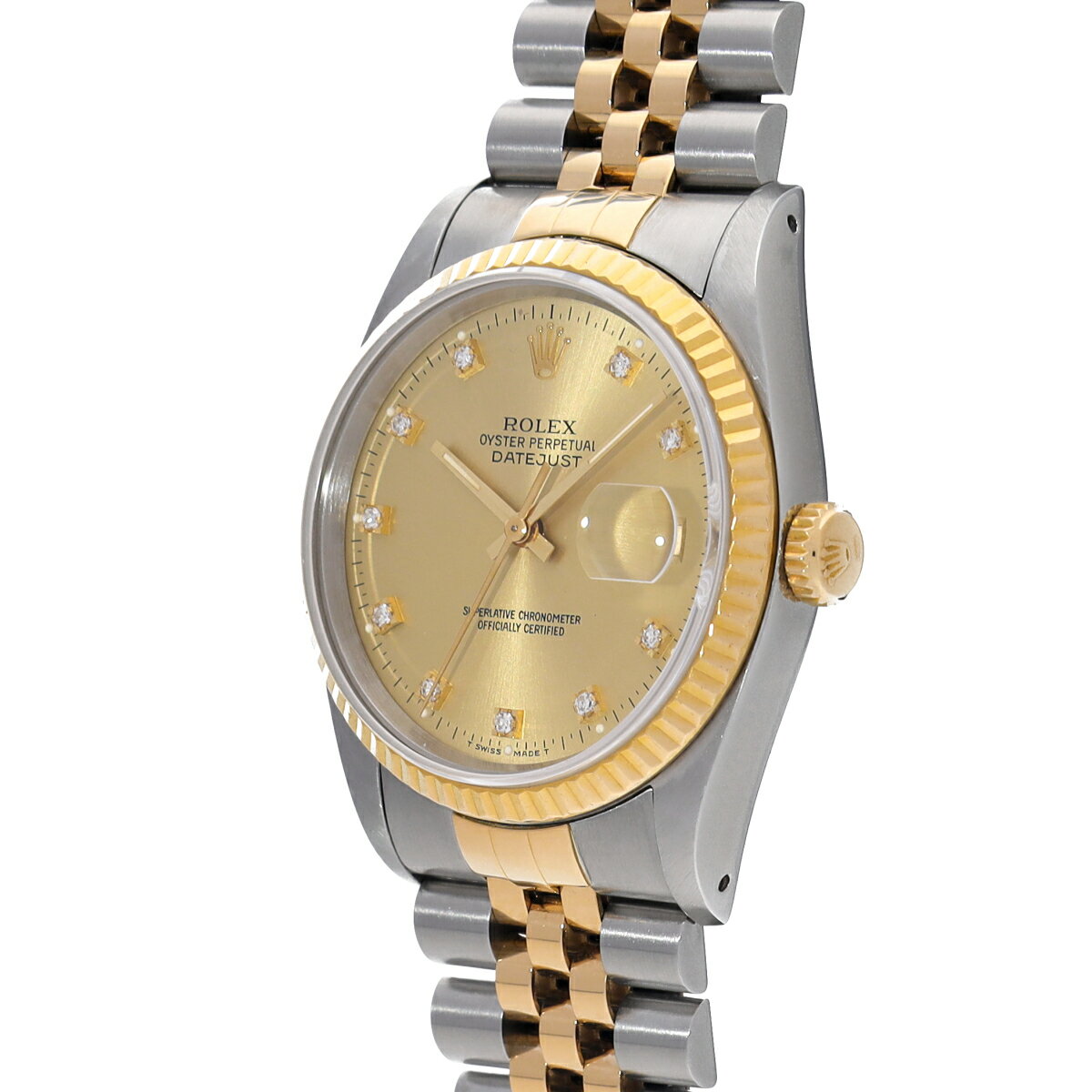 【〜9/26 最大4万円クーポン】ロレックス ROLEX デイトジャスト 16233G E番(1991年頃製造) シャンパン/ダイヤモンド メンズ 腕時計 ロレックス 時計 高級腕時計 ブランド 【ローン36回払い無金利】【中古】