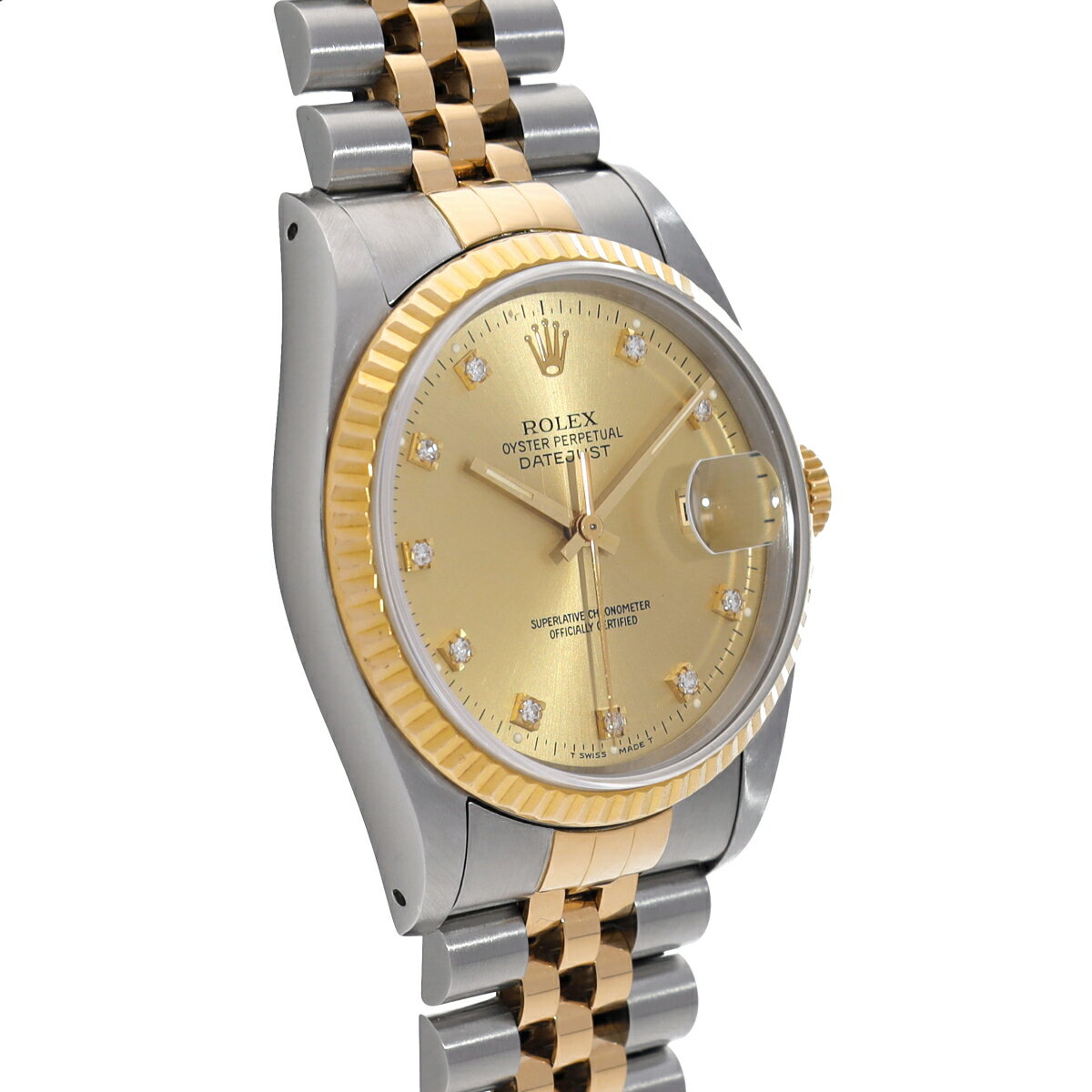 【〜9/26 最大4万円クーポン】ロレックス ROLEX デイトジャスト 16233G E番(1991年頃製造) シャンパン/ダイヤモンド メンズ 腕時計 ロレックス 時計 高級腕時計 ブランド 【ローン36回払い無金利】【中古】