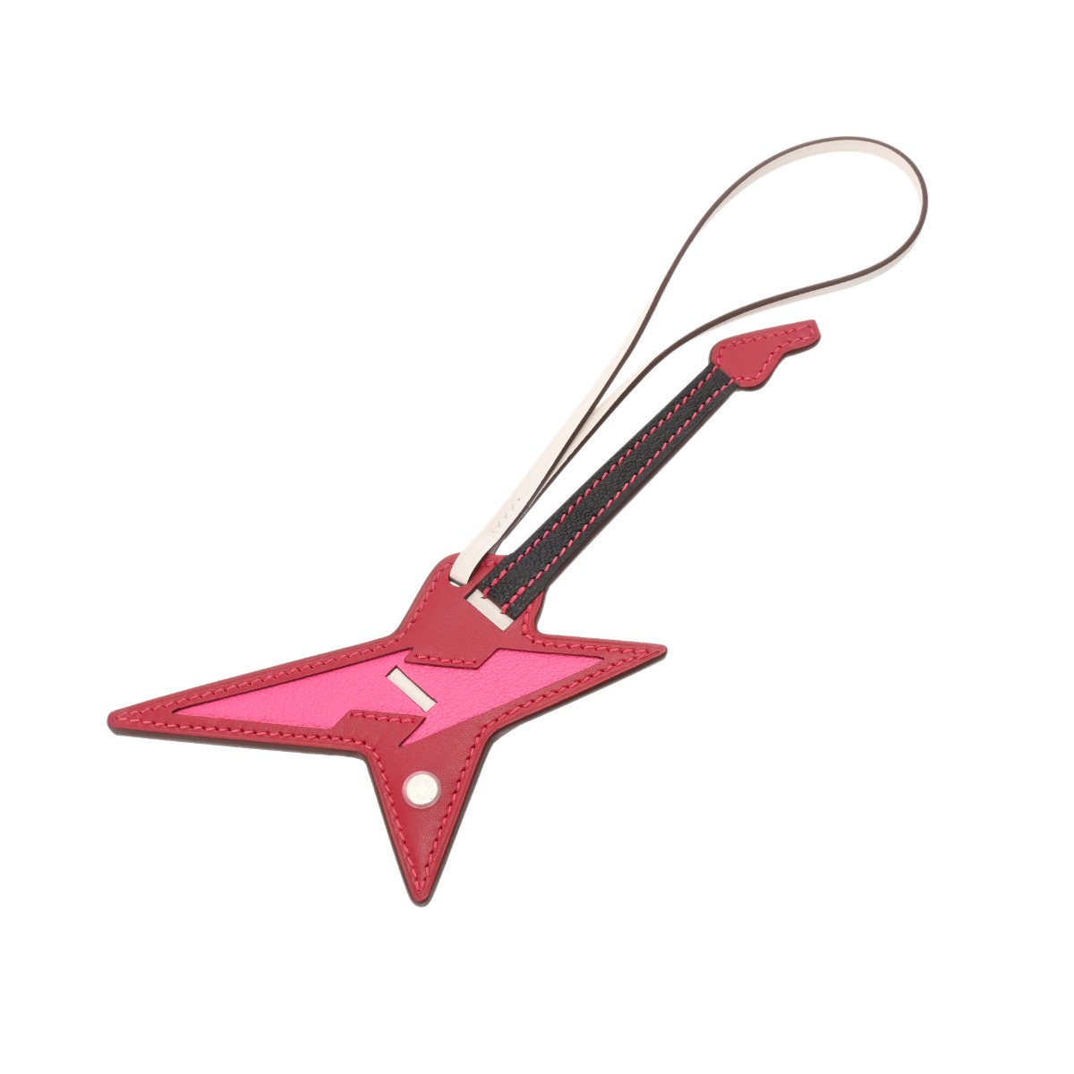 【〜11/27 最大3万円クーポン】エルメス HERMES ロックチャーム ルージュヴィフ/ローズポップ/ブラック..