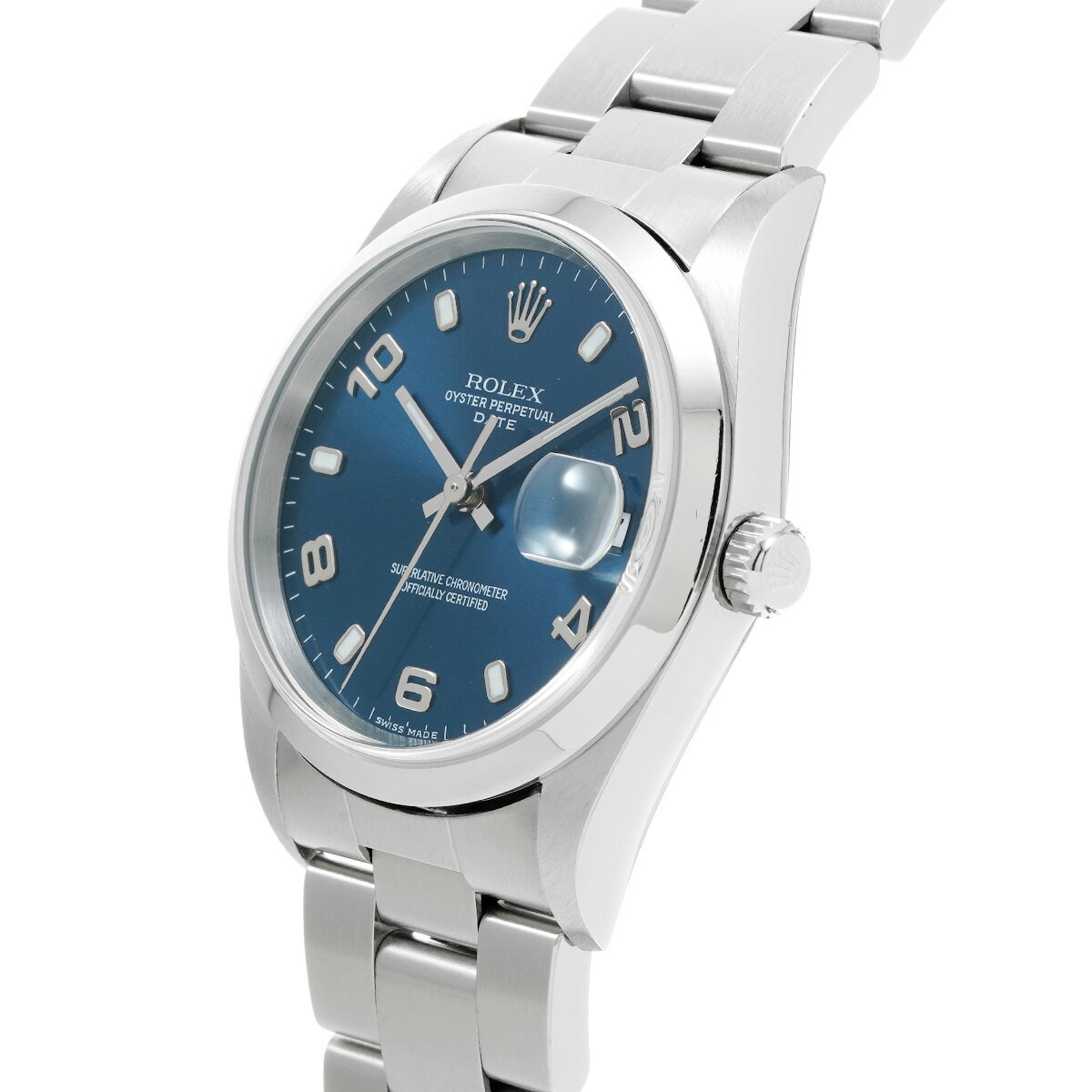 【〜9/24 最大3万円クーポン】ロレックス ROLEX オイスターパーペチュアル デイト 15200 P番(2000年頃製造) ブルー メンズ 腕時計 ロレックス 時計 高級腕時計 ブランド 【ローン36回払い無金利】【中古】