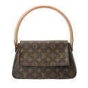 ルイ ヴィトン LOUIS VUITTON モノグラム ミニ ルーピング ブラウン M51147 モノグラムキャンバス レディース ハンドバッグ ヴィトンバッグ...