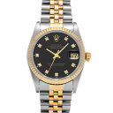 ロレックス ROLEX デイトジャスト 68273G N番(1991年頃製造) ブラック/ダイヤモンド ユニセックス 腕時計 ロレックス 時計 高級腕時計 ブランド 【ローン36回払い無金利】【中古】