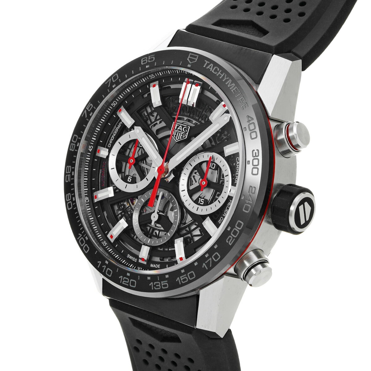 【〜9/26 最大4万円クーポン】タグ ホイヤー TAG HEUER カレラ キャリバーホイヤー02 クロノグラフ CBG2010.FT6143 ブラック メンズ 腕時計 タグ ホイヤー 時計 高級腕時計 ブランド 【ローン36回払い無金利】【中古】