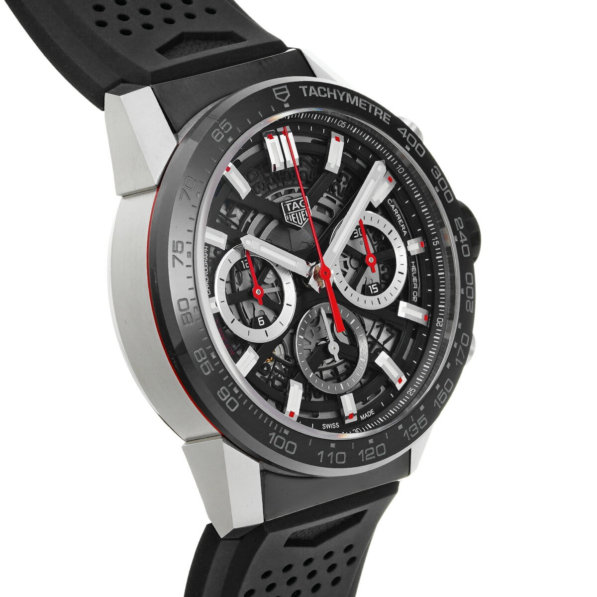 【〜9/26 最大4万円クーポン】タグ ホイヤー TAG HEUER カレラ キャリバーホイヤー02 クロノグラフ CBG2010.FT6143 ブラック メンズ 腕時計 タグ ホイヤー 時計 高級腕時計 ブランド 【ローン36回払い無金利】【中古】