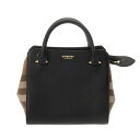 バーバリー BURBERRY 2way ハンドバッグ ブラック/ブラウン 8084024 レザー/キャンバス レディース ハンドバッグ バーバリー ハンドバッグ バック ブランド 【ローン36回払い無金利】【中古】