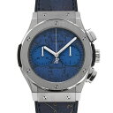 ウブロ HUBLOT クラシックフュージョン クロノグラフ ベルルッティ スクリット オーシャンブルー 250本限定 521.NX.050B.VR.BER18 ブルー メンズ 腕時計 ウブロ 時計 高級腕時計 ブランド 【ローン36回払い無金利】【中古】
