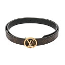 ルイ ヴィトン LOUIS VUITTON モノグラム ベルト・LVサークル 20MM リバーシブル #75 ノワール/ブラウン M0567 モノグラムキャンバス/カーフ レディース ベルト ルイ ヴィトン 【ローン36回払い無金利】【中古】(4)