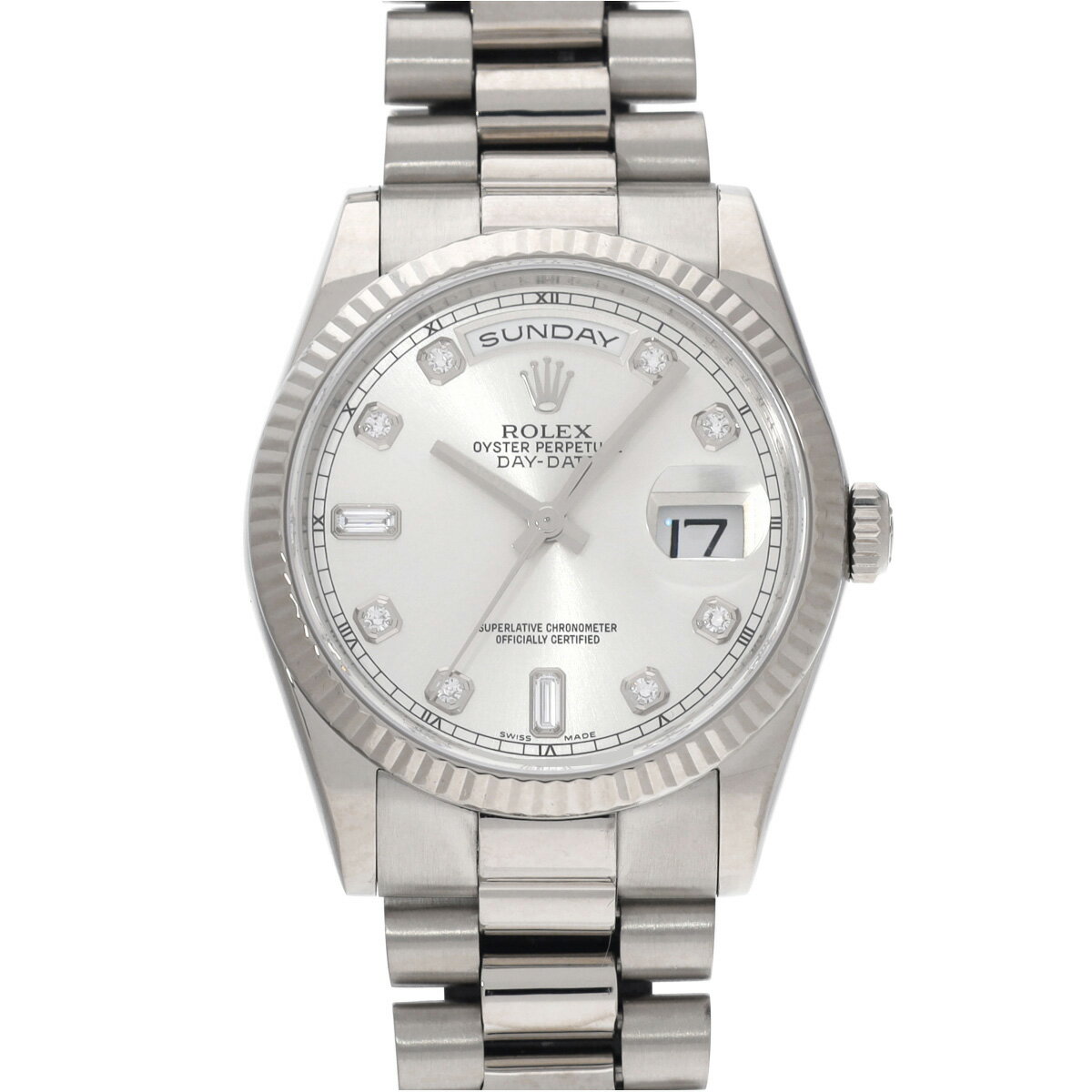 【〜11/27 最大3万円クーポン】ロレックス ROLEX デイデイト 36 118239A ランダムシリアル シルバー/ダイヤモンド メンズ 腕時計 ロレックス 時計 高級腕時計 ブランド 【ローン48回払い無金利】【中古】(2)