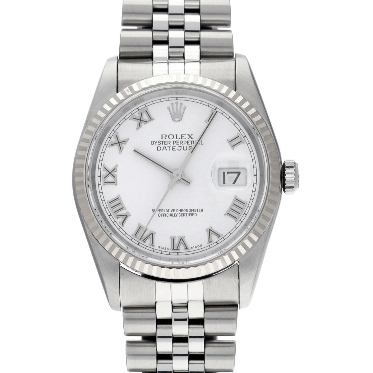【〜7/26 最大3万円クーポン】ロレックス ROLEX デイトジャスト 16234 F番(2004年頃製造) ホワイト メンズ 腕時計 ロレックス 時計 高級腕時計 ブランド 【ローン36回払い無金利】【中古】