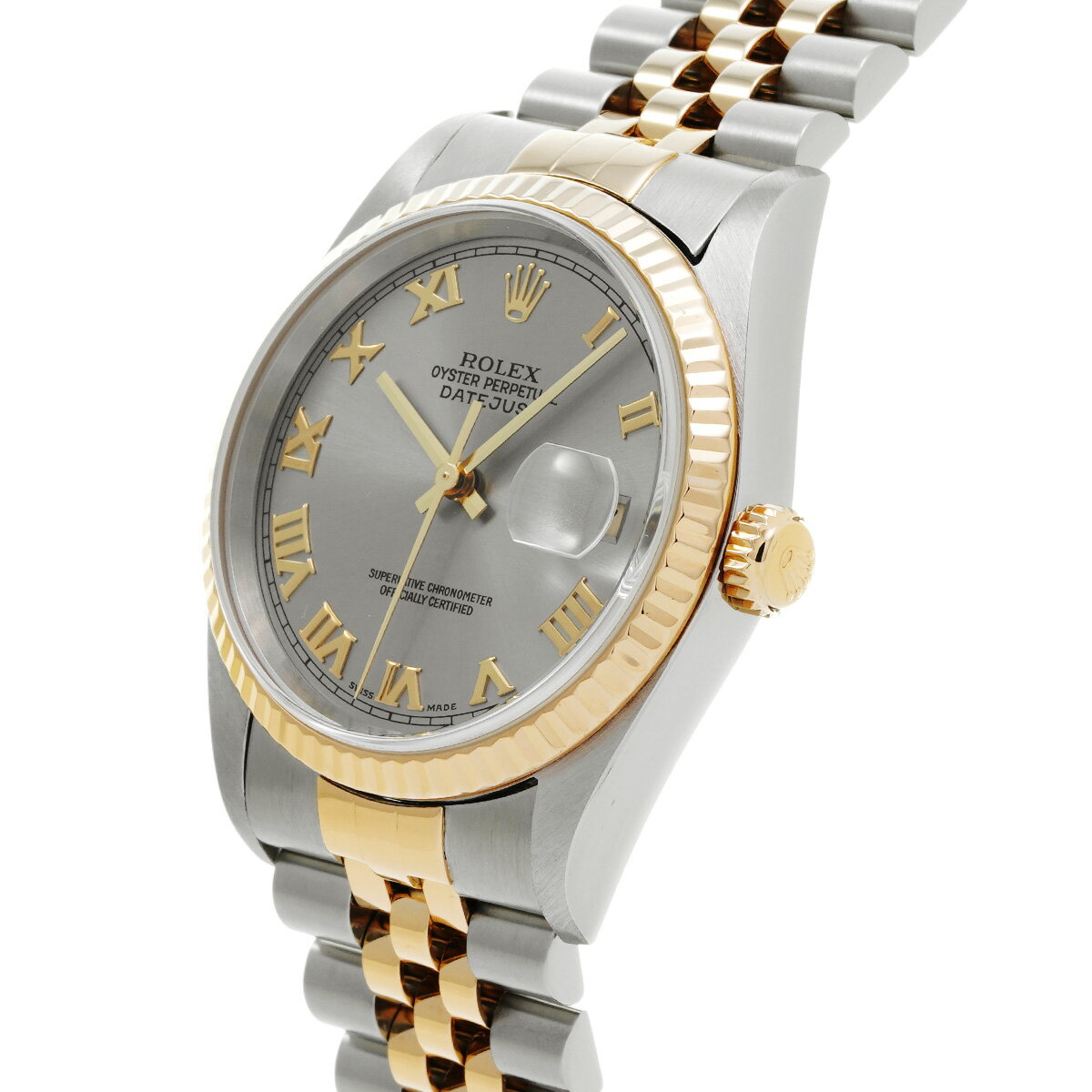 ロレックス ROLEX デイトジャスト 16233 P番(2001年頃製造) グレー メンズ 腕時計 ロレックス 時計 高級腕時計 ブランド 【ローン36回払い無金利】【中古】