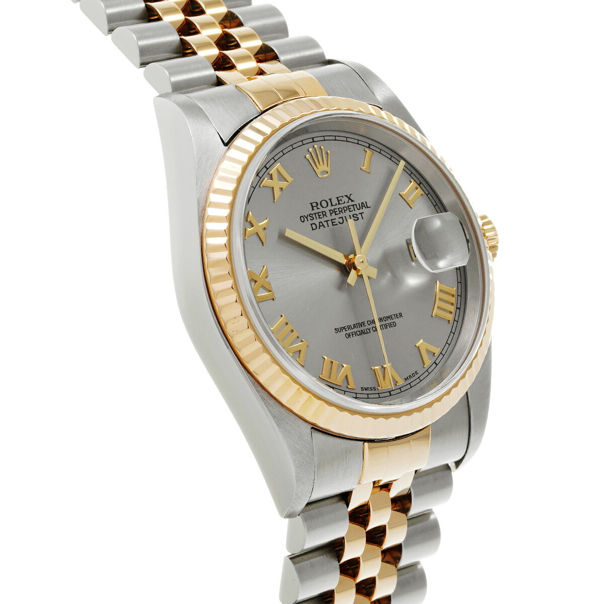 ロレックス ROLEX デイトジャスト 16233 P番(2001年頃製造) グレー メンズ 腕時計 ロレックス 時計 高級腕時計 ブランド 【ローン36回払い無金利】【中古】