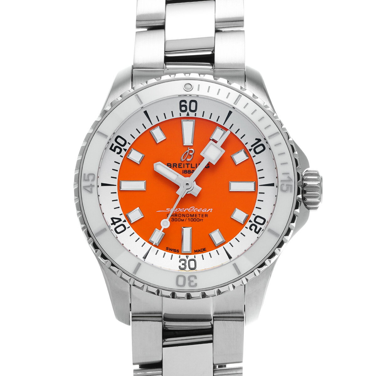 【〜8/11 最大3万円クーポン】ブライトリング BREITLING スーパーオーシャン オートマチック 36 A17377211O1A1 オレンジ メンズ 腕時計 ブライトリング 時計 高級腕時計 ブランド 【ローン36回払い無金利】【中古】