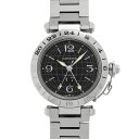 カルティエ CARTIER パシャC メリディアン GMT W31049M7 ブラック メンズ 腕時計 カルティエ 時計 高級腕時計 ブランド 【ローン36回払い無金利】【中古】