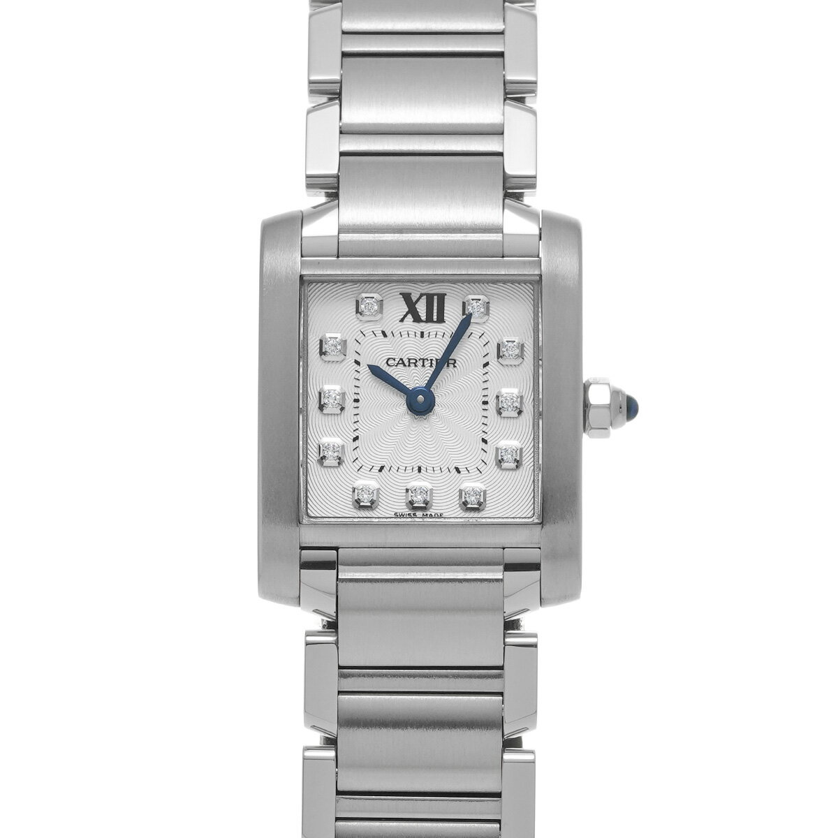 カルティエ CARTIER タンク フランセーズ SM WE110006 シルバー/ダイヤモンド レディース 腕時計 カルティエ 時計 高級腕時計 ブランド 【ローン36回払い無金利】【中古】