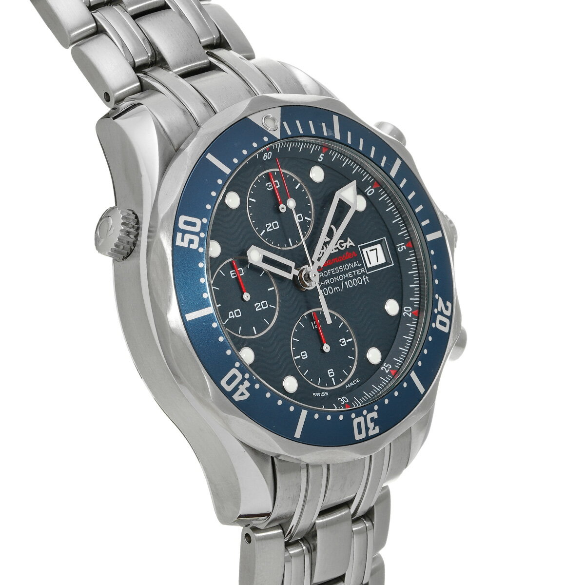 【〜7/26 最大3万円クーポン】オメガ OMEGA シーマスター ダイバー300 クロノグラフ 2225.8 ブルー メンズ 腕時計 オメガ 時計 高級腕時計 ブランド 【ローン36回払い無金利】【中古】