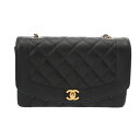 【〜8/11 最大3万円クーポン】シャネル CHANEL チェーンショルダー 25cm ダイアナ ブラック A01165 キャビアスキン レディース ショルダー...