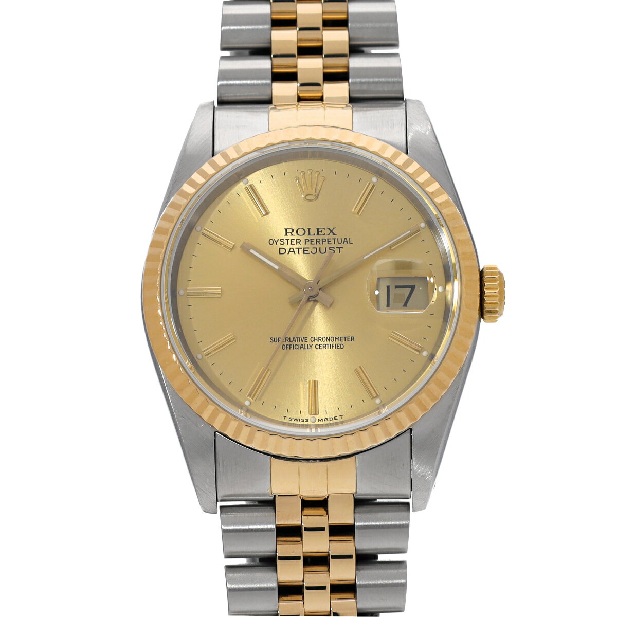 ロレックス ROLEX デイトジャスト 16233 E番(1990年頃製造) シャンパン メンズ 腕時計 ロレックス 時計 高級腕時計 ブランド 【ローン36回払い無金利】【中古】