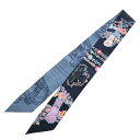 エルメス HERMES ツイリー BRIDES DE GALA EN FLEURS ブルー系/マルチカラー シルク100% レディース スカーフ エルメス 【ローン36回払い無金利】【新品】