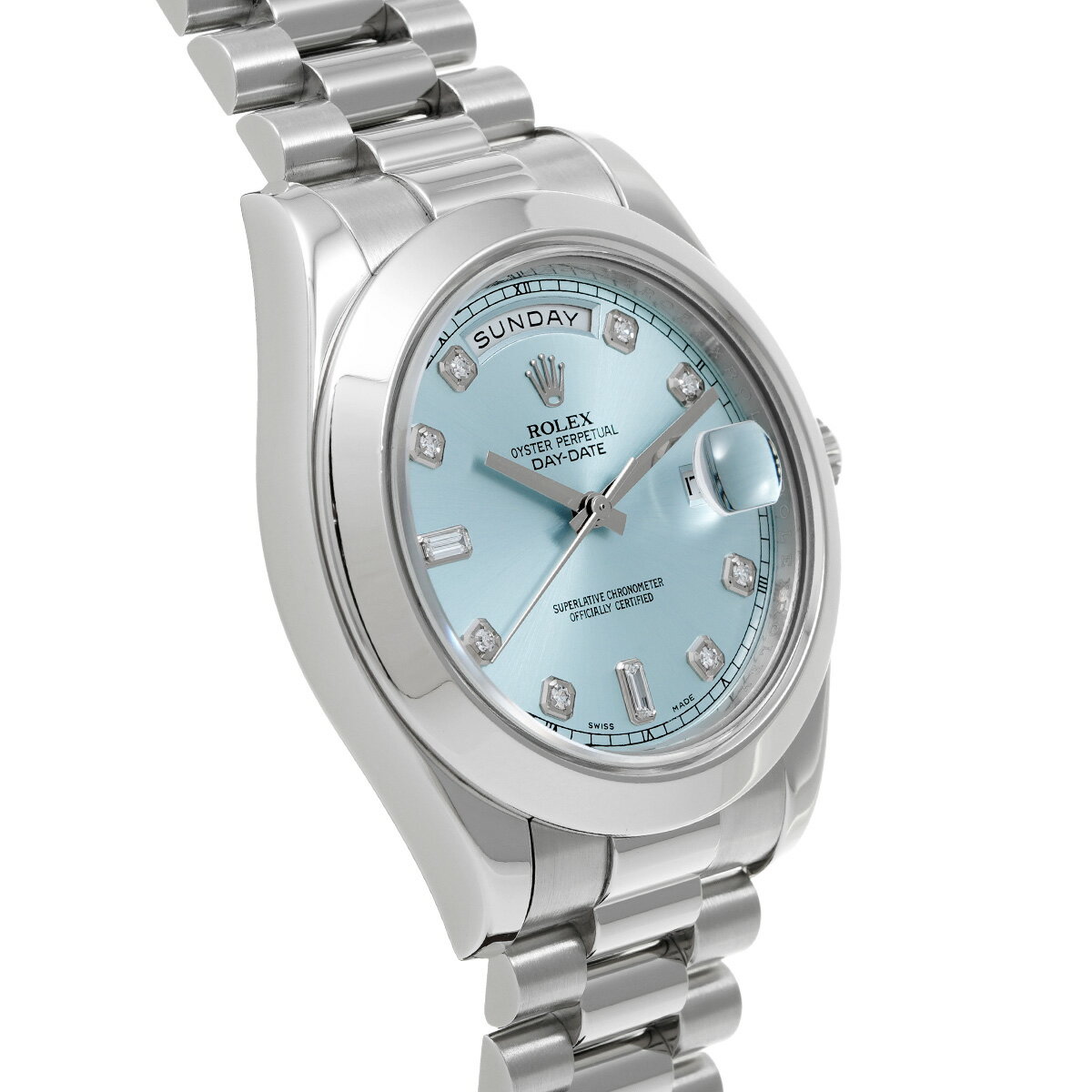 【〜9/26 最大4万円クーポン】ロレックス ROLEX デイデイトII 218206A G番(2010年頃製造) アイスブルー/ダイヤモンド メンズ 腕時計 ロレックス 時計 高級腕時計 ブランド 【ローン36回払い無金利】【中古】