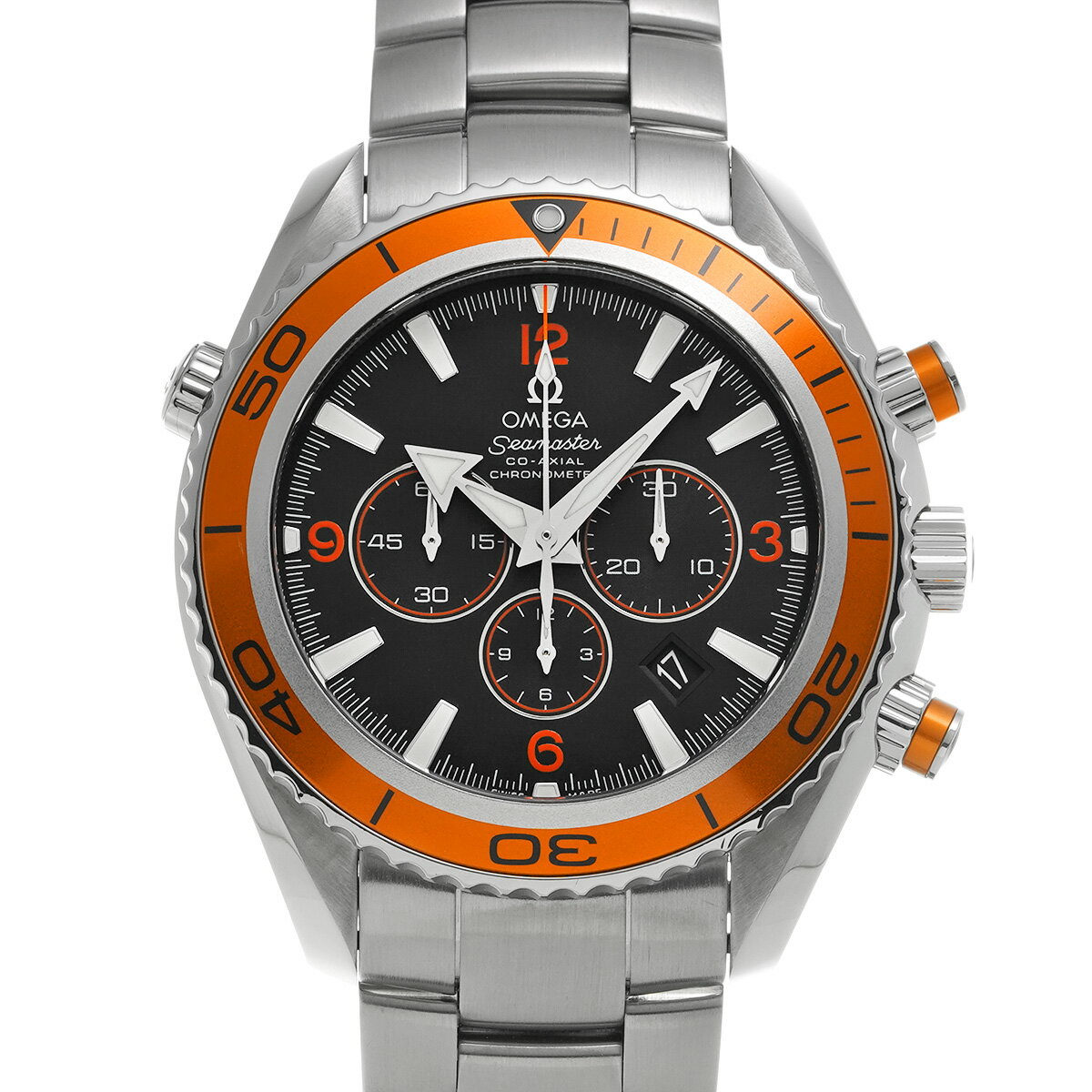 オメガ OMEGA シーマスター プラネットオーシャン 600 コーアクシャル クロノグラフ 2218.50 ブラック メンズ 腕時計 オメガ 時計 高級腕時計 ブランド 【ローン36回払い無金利】【中古】